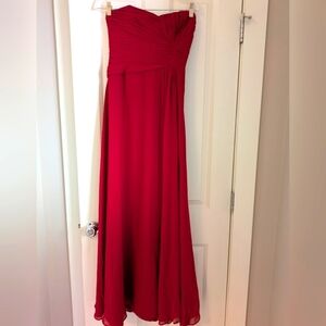 Badgley Mischka Bridesmaid Collection Dress deep Red 6